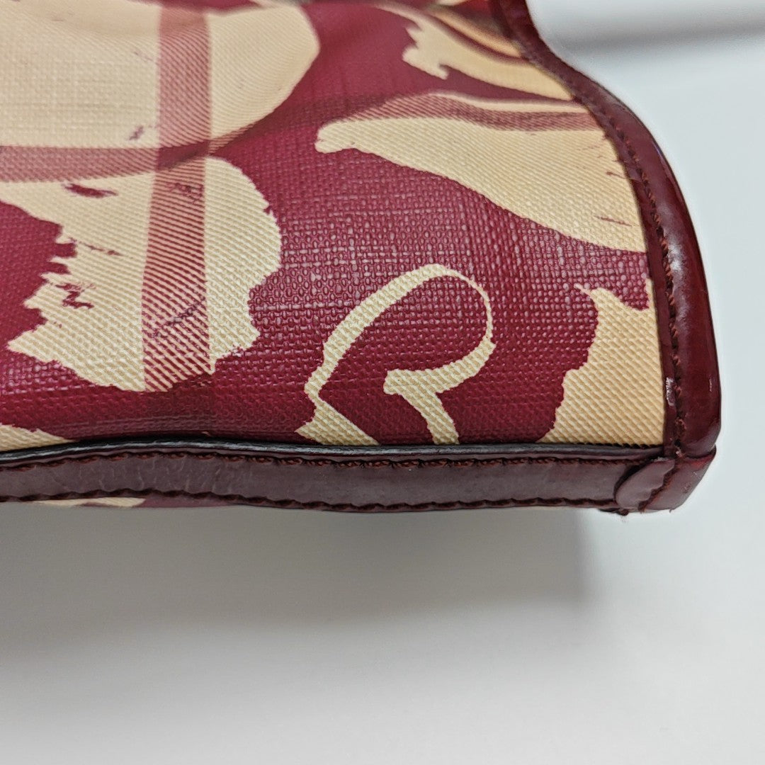 Coated Canvas Tote Bag Red