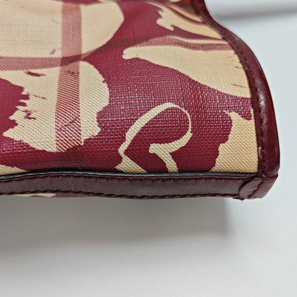 Coated Canvas Tote Bag Red
