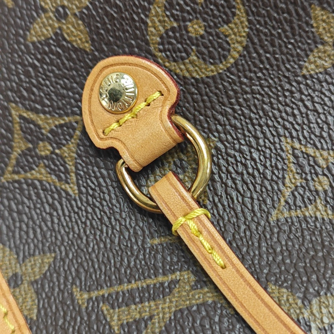 NEVERFULL MM Monogram Coated Canvas Brown