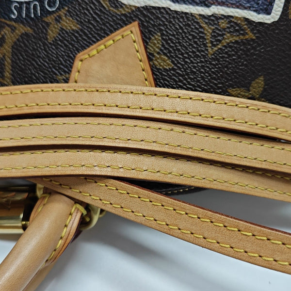 ALMA BB Monogram Coated Canvas Brown