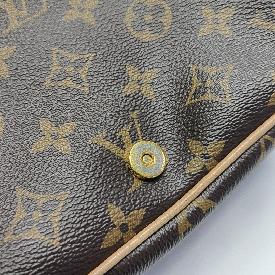 DIANE Monogram Coated Canvas Brown