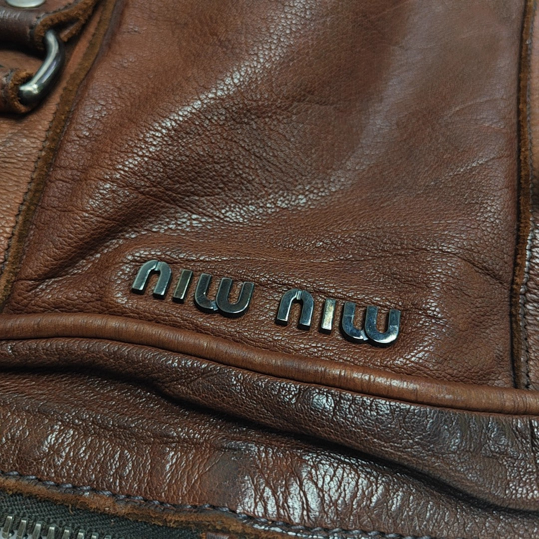 Calfskin Top Handle Bag Red