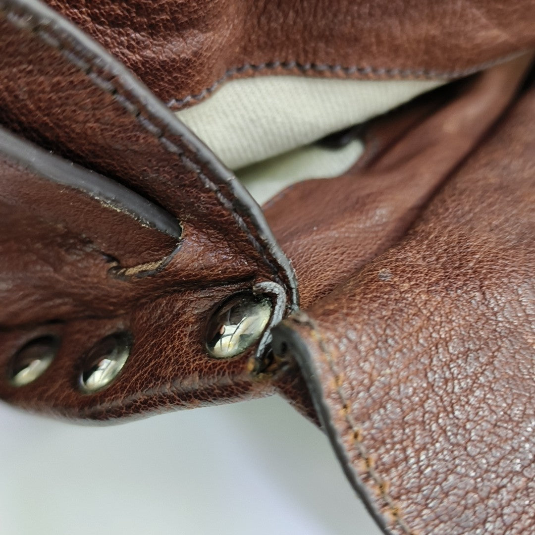 Calfskin Shoulder Bag Brown