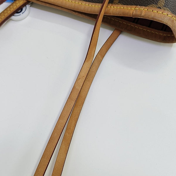 NEVERFULL MM Monogram Coated Canvas Brown