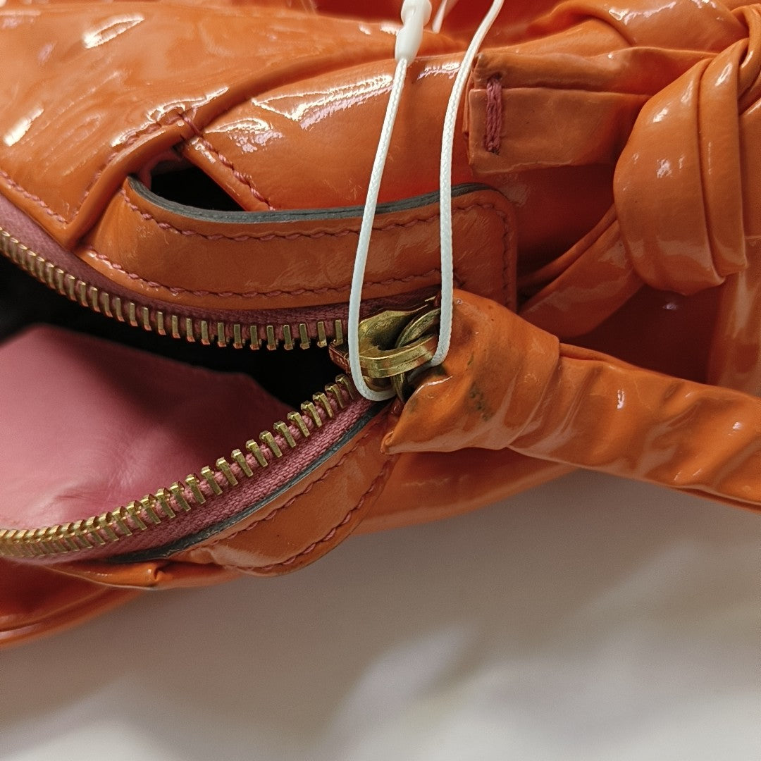 Calfskin Top Handle Bag Orange