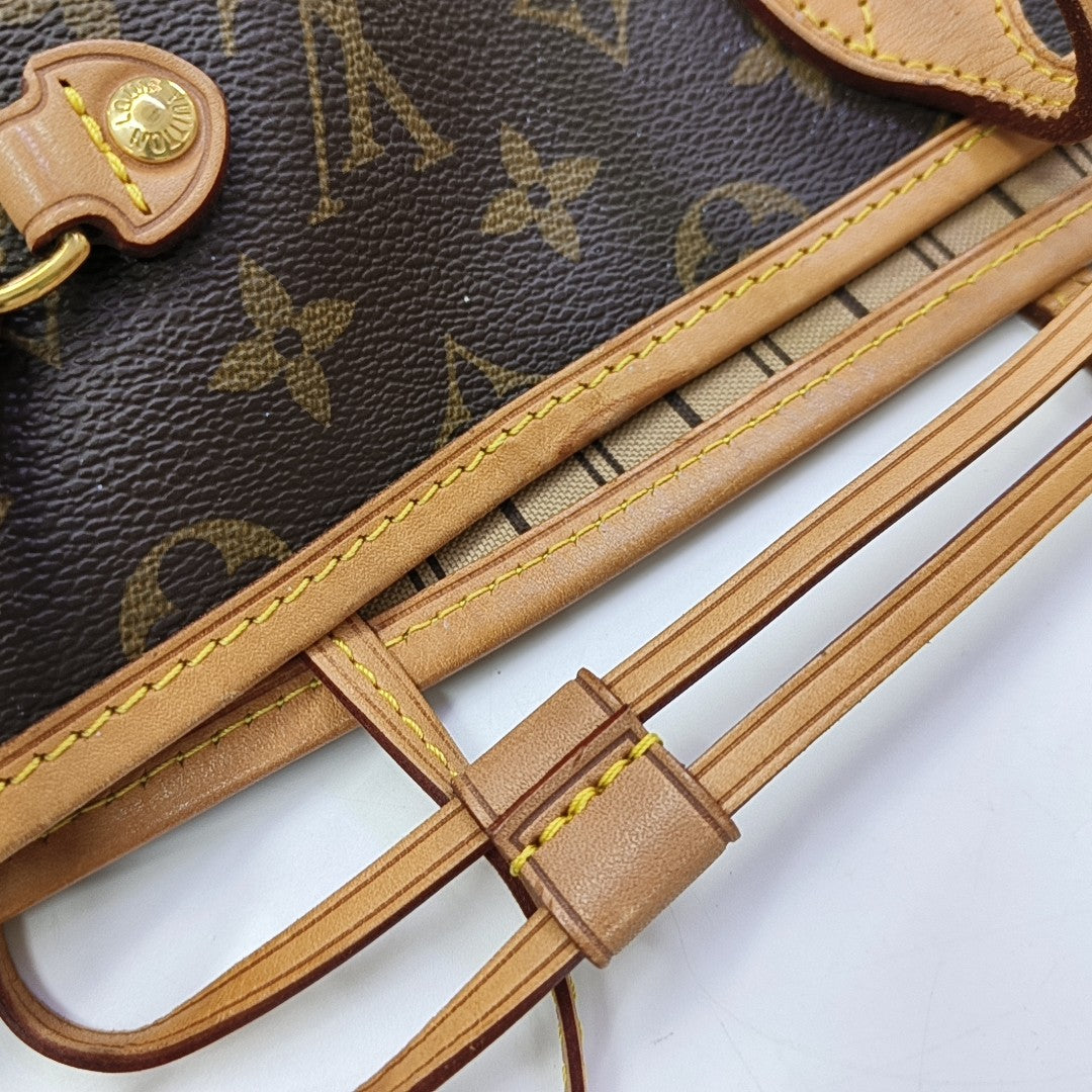NEVERFULL GM Monogram Coated Canvas Brown