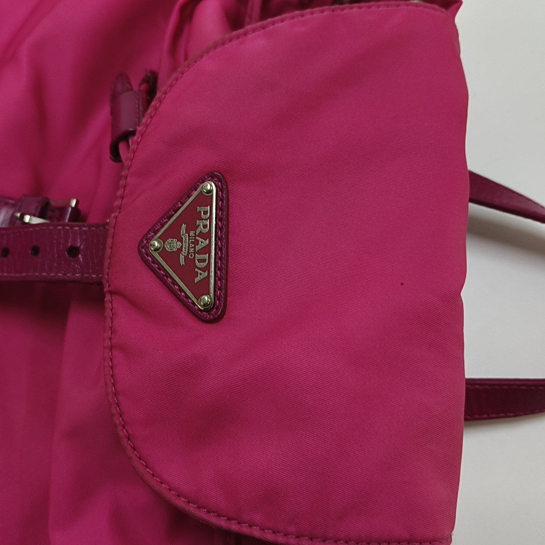 Nylon Backpack Red