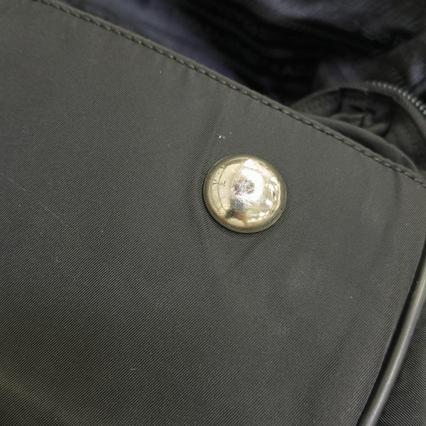 Nylon Top Handle Bag Black