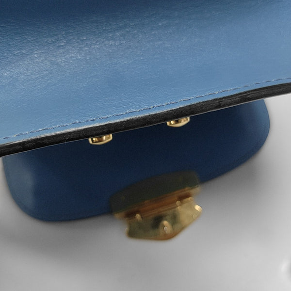 Calfskin Shoulder Bag Blue