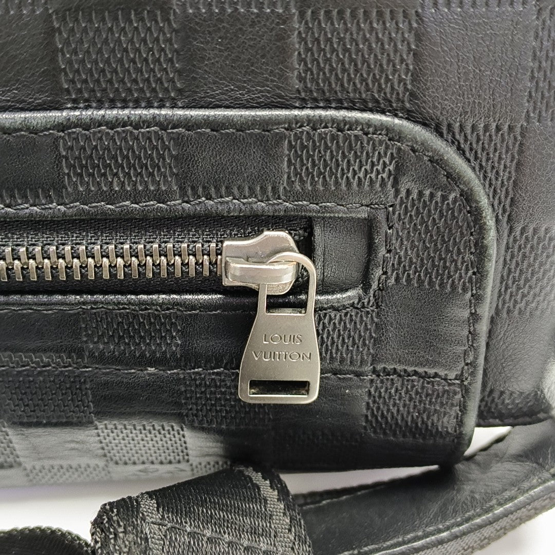 DISTRICT PM Damier Graphite Calfskin Black