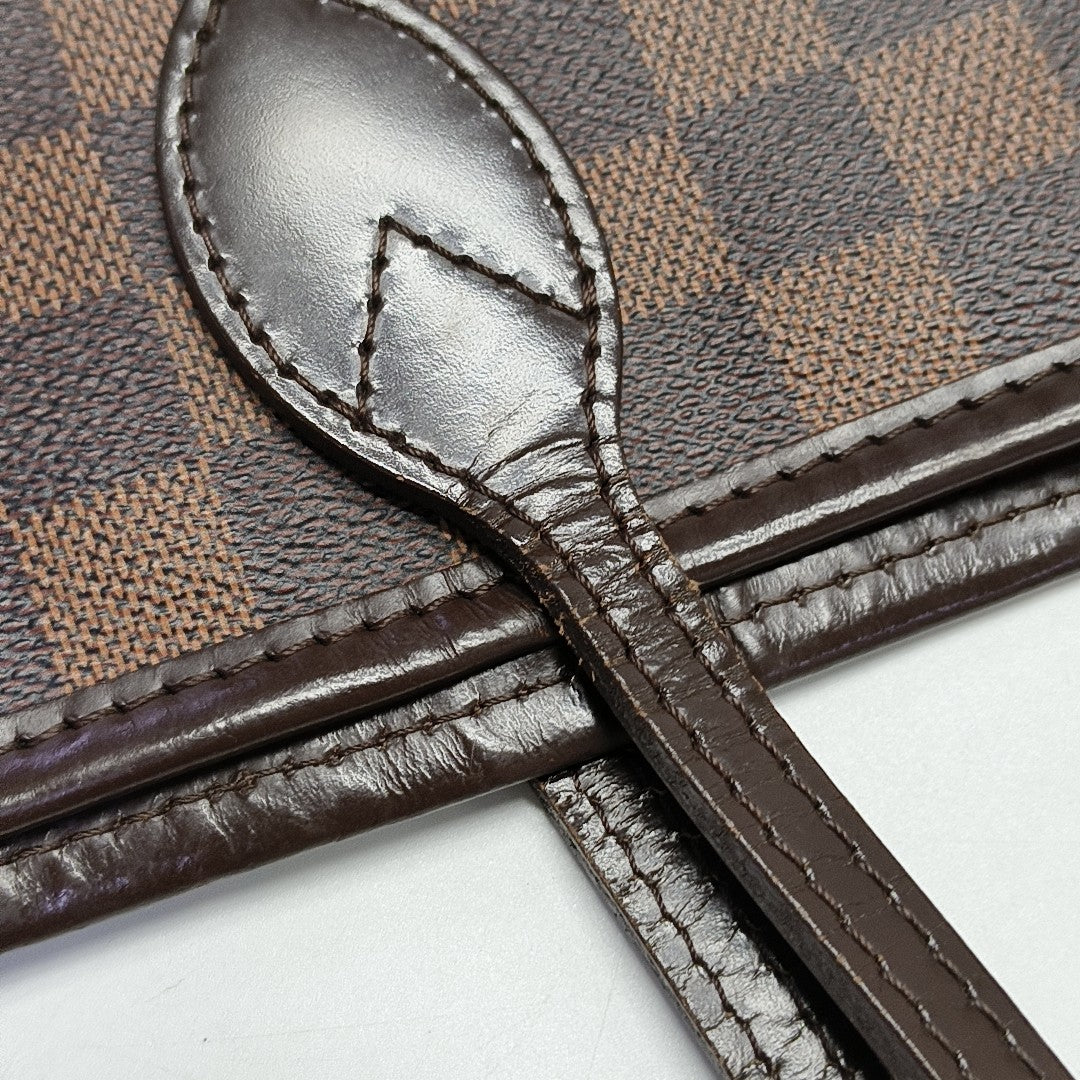 NEVERFULL MM Damier Ebene Coated Canvas Brown