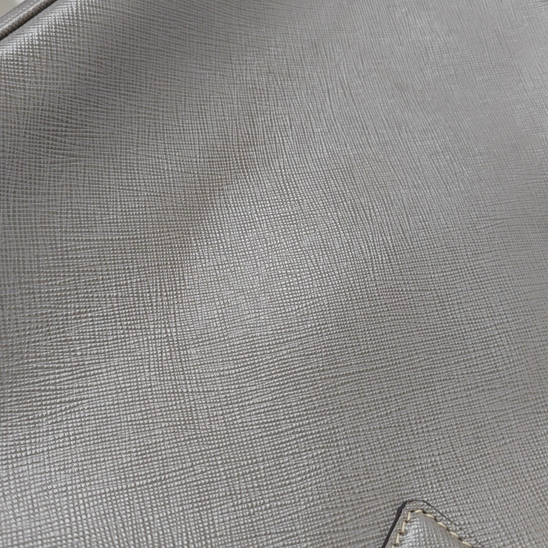Galleria Large Saffiano Calfskin Gray