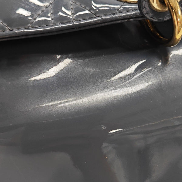 Lady Dior Medium Cannage Patent Leather Blue
