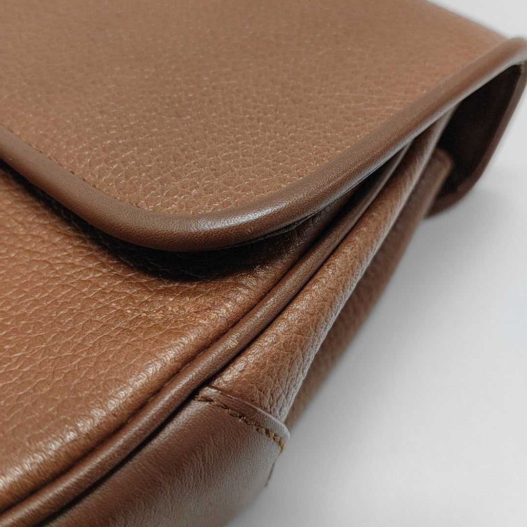Calfskin Top Handle Bag Brown