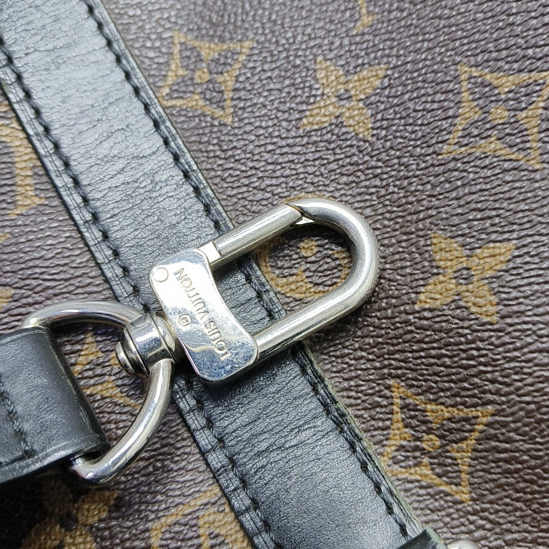 KEEPALL 45 Monogram Coated Canvas Brown
