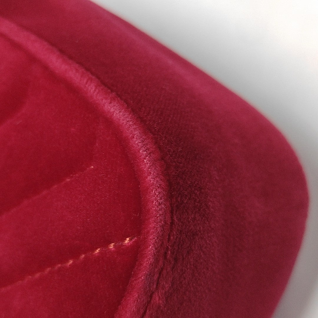 GG Marmont Medium Quilted Velvet Red