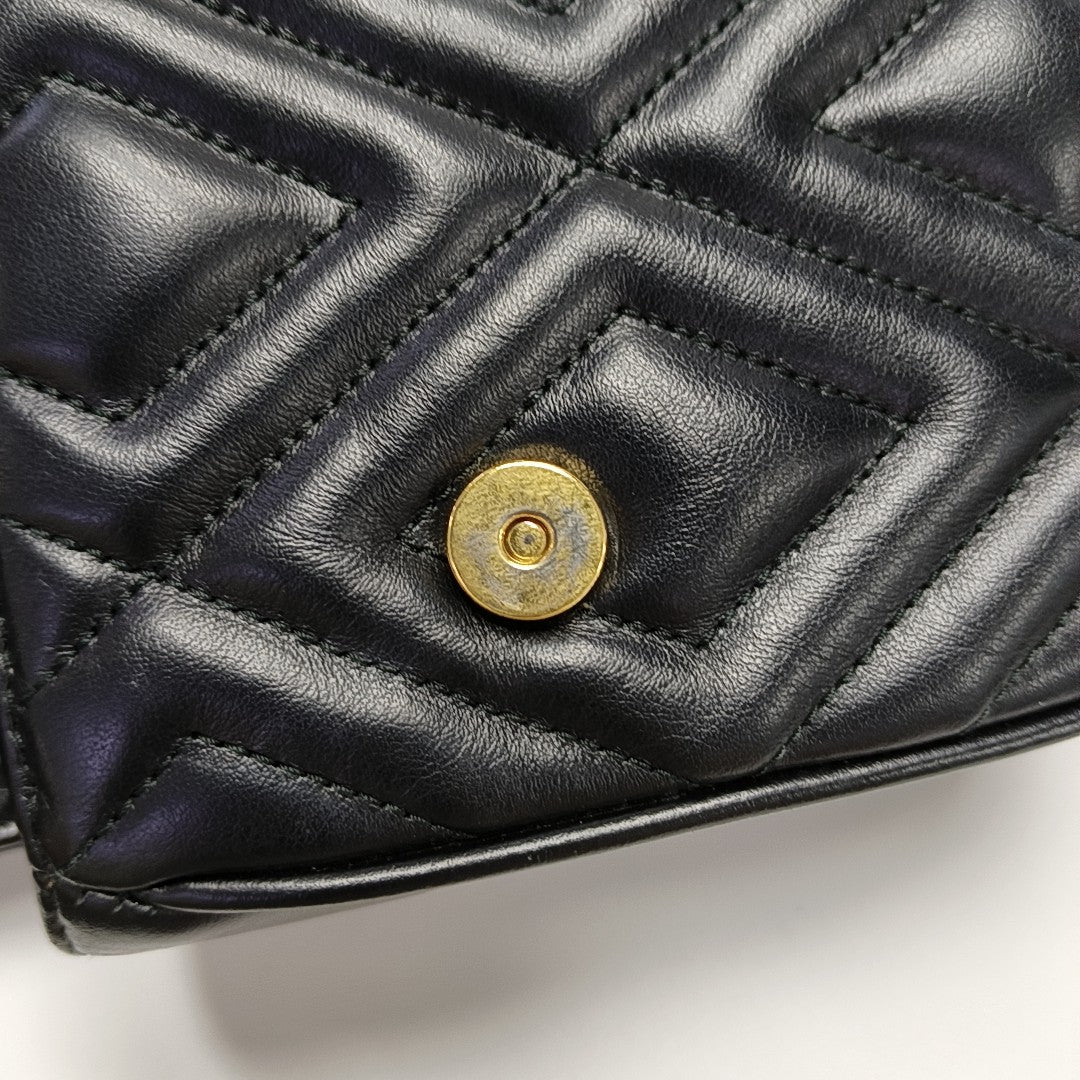 Quilted Calfskin Shoulder Bag Black