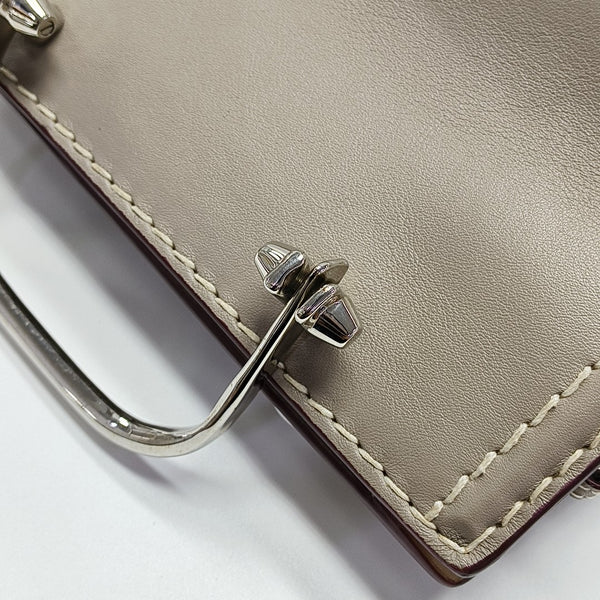 Calfskin Shoulder Bag Gray