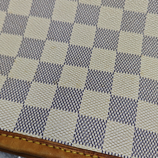 NEVERFULL GM Lona revestida Damier Azur Blanca
