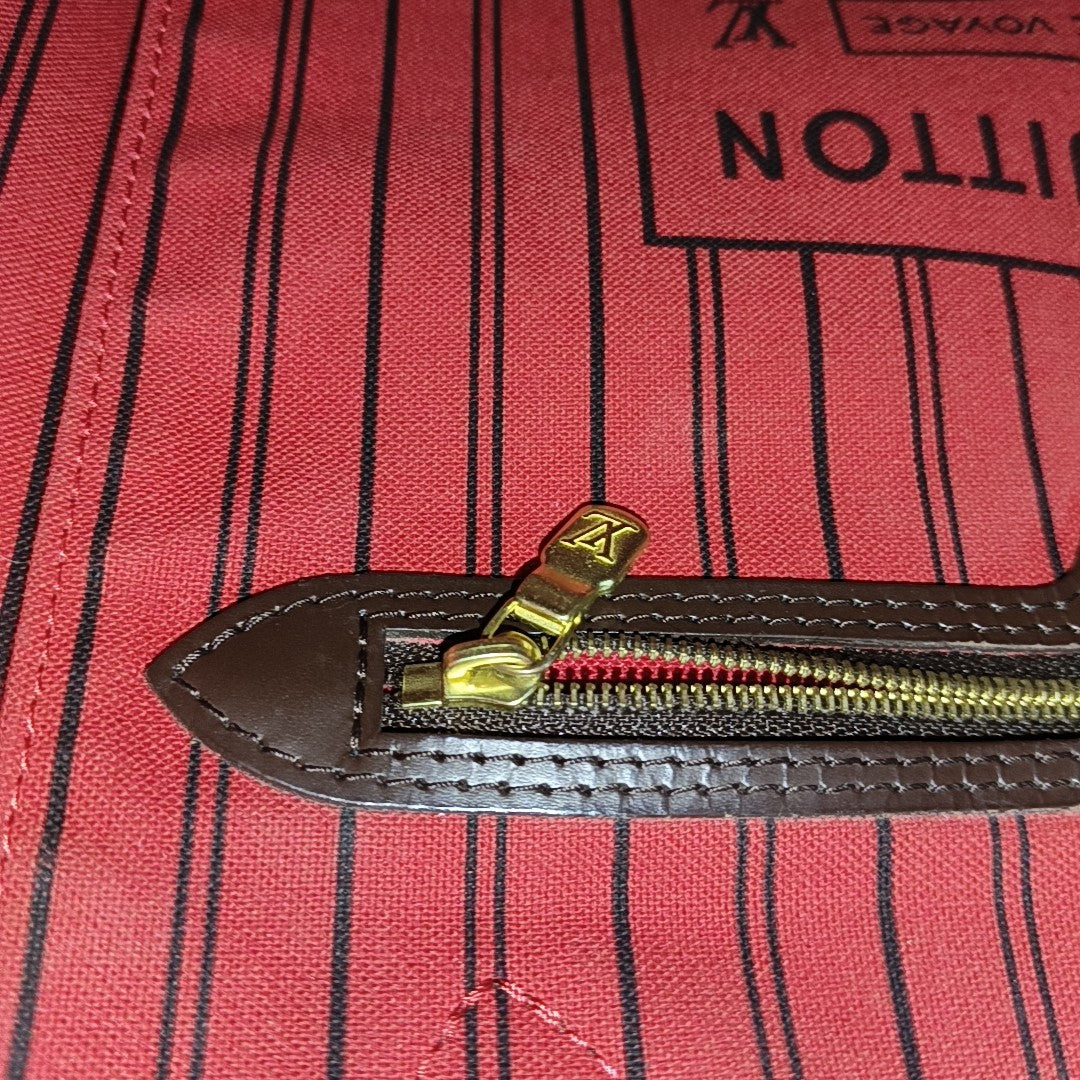 NEVERFULL MM Damier Ebene Coated Canvas Brown