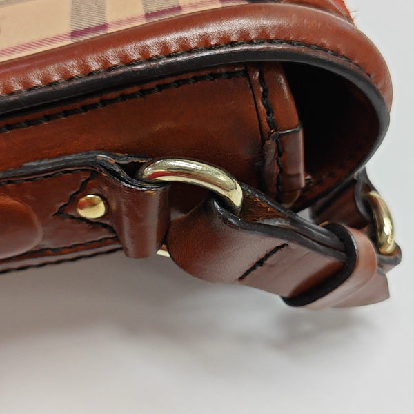 Coated Canvas Shoulder Bag Beige