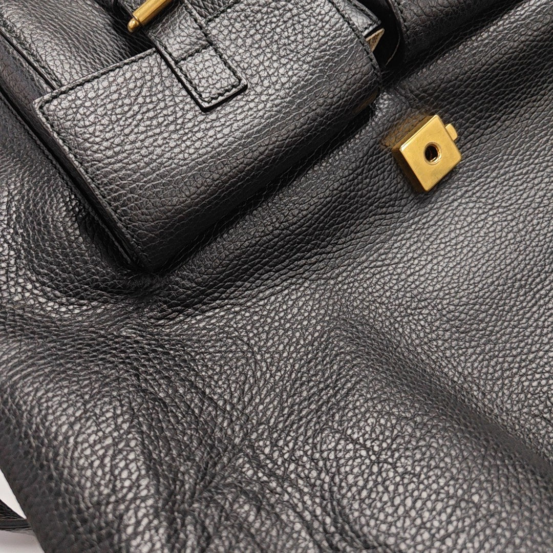 Calfskin Backpack Black