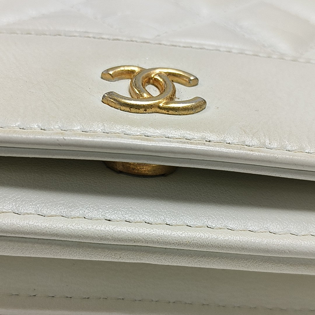 WOC Quilted Calfskin White