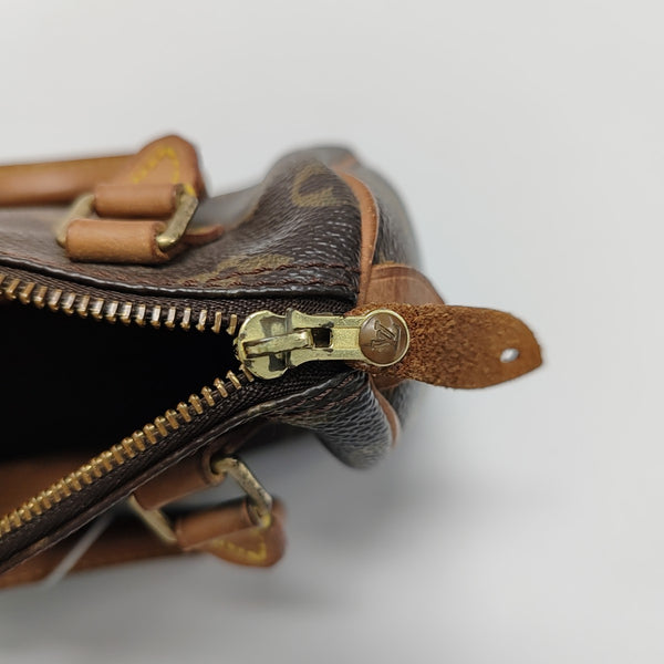 SPEEDY Nano Monogram Coated Canvas Brown