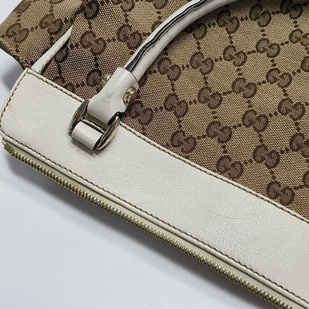 Monogram Canvas Tote Bag Brown