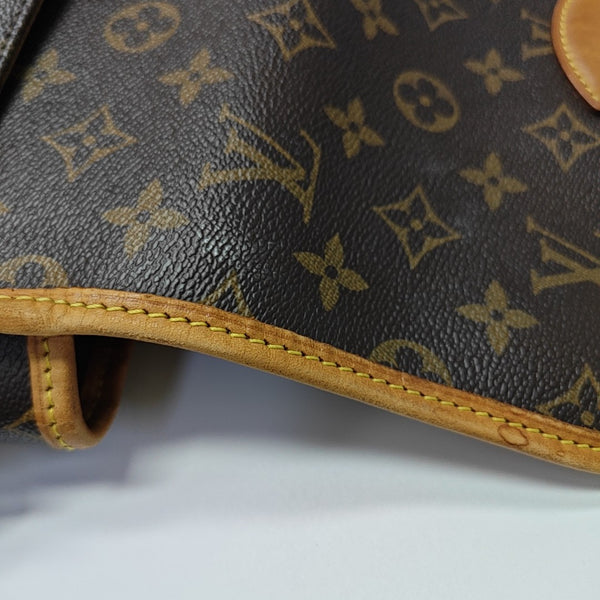 SOLOGNE PM Monogram Coated Canvas Brown