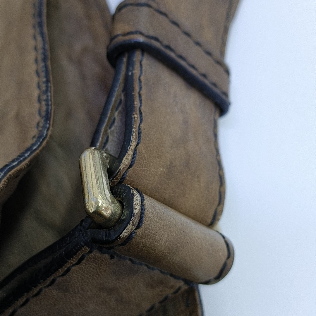 Calfskin Shoulder Bag Brown