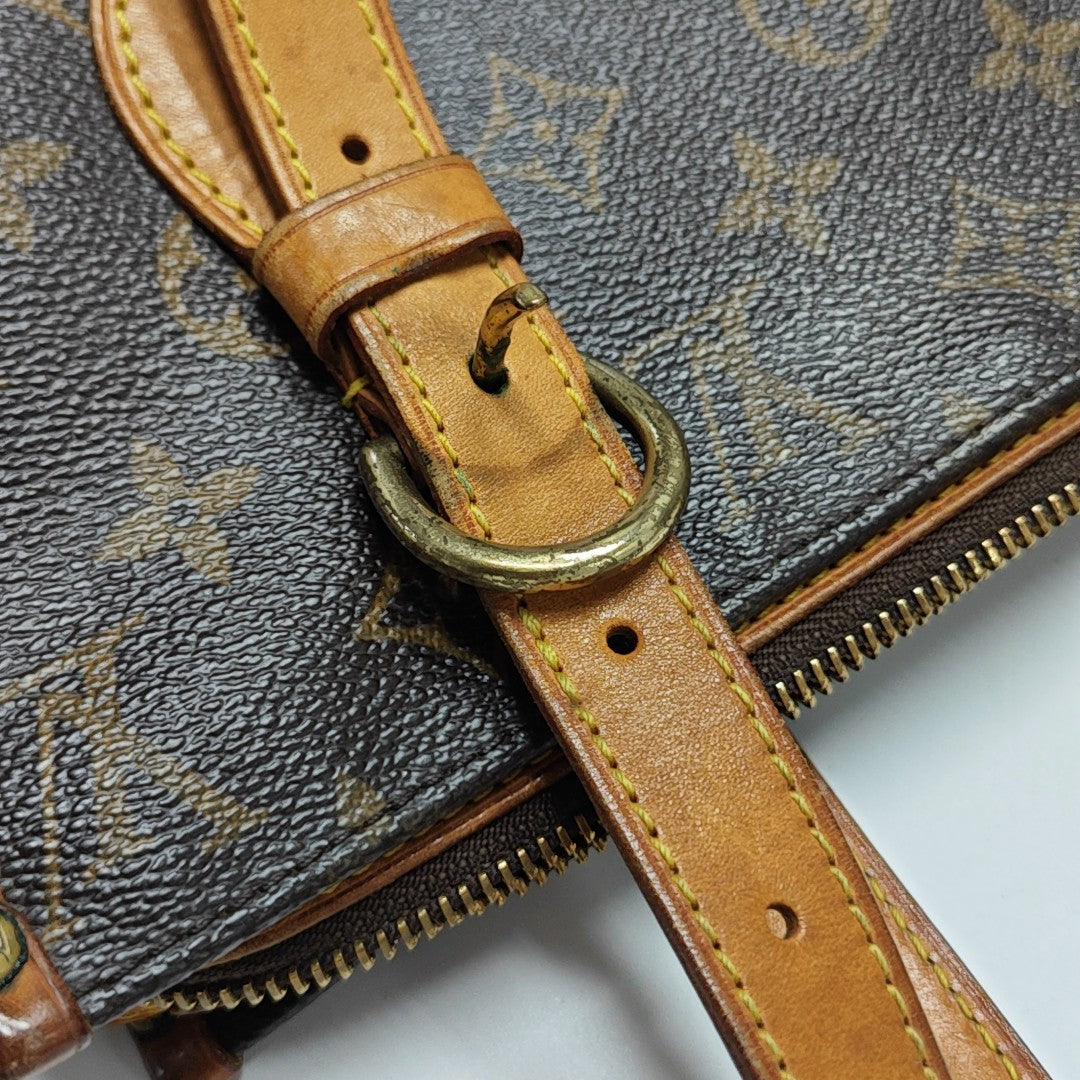 POPINCOURT Monogram Coated Canvas Brown