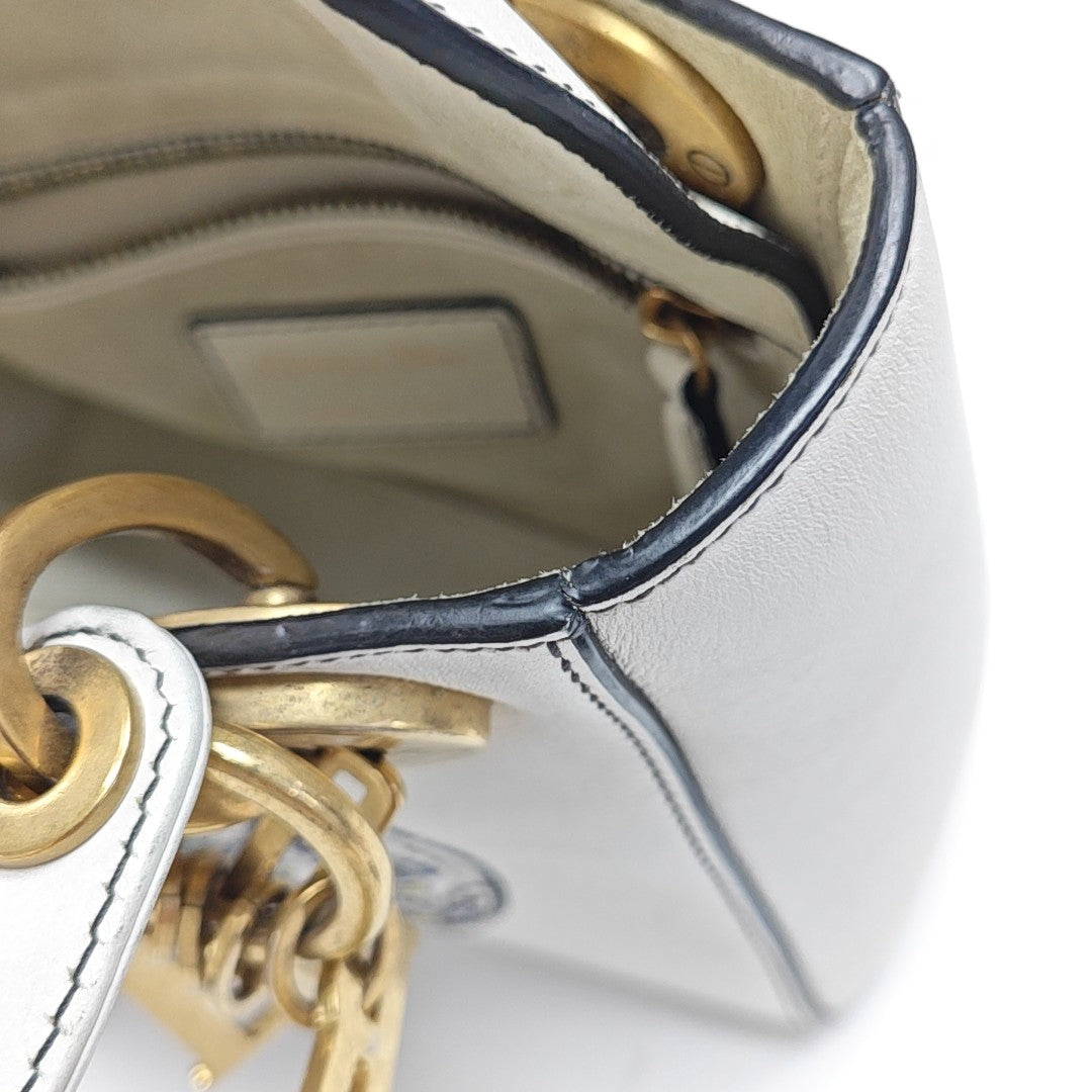 Lady Dior Small Lambskin White