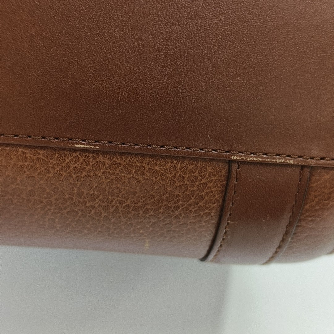 Calfskin Shoulder Bag Brown