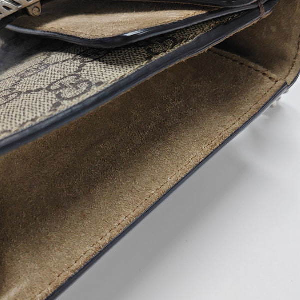 Dionysus Mini Monogram Coated Canvas Beige