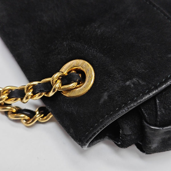 Suede Shoulder Bag Black