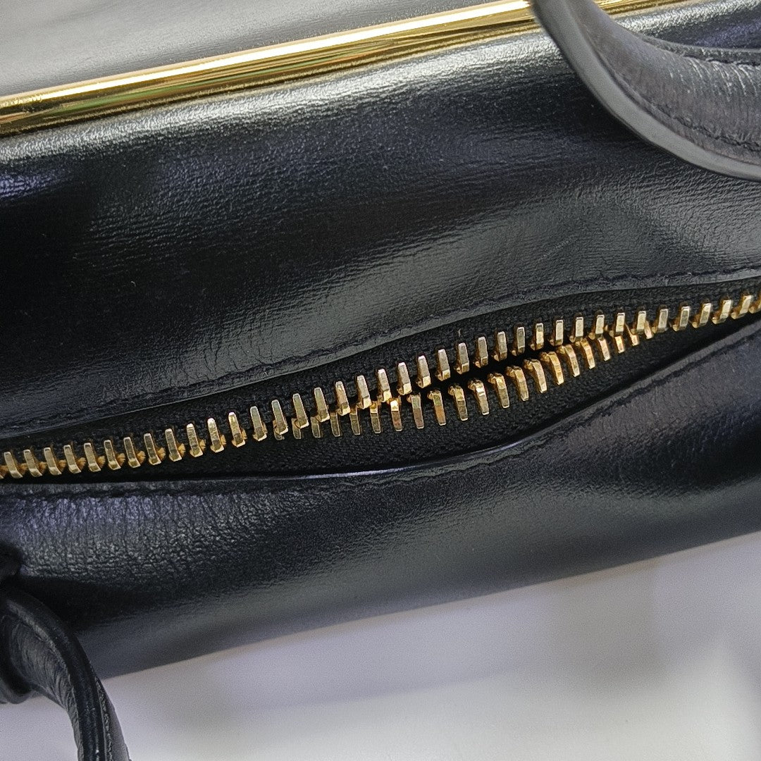 Calfskin Shoulder Bag Black