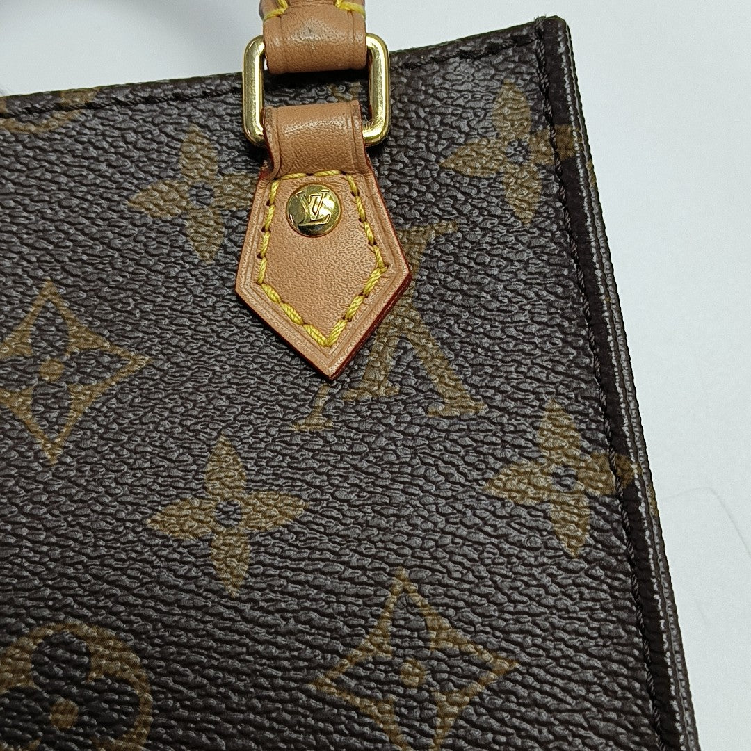 SAC PLAT Mini Monogram Coated Canvas Brown
