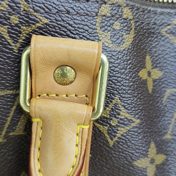 KEEPALL 45 Monogram Coated Canvas Brown