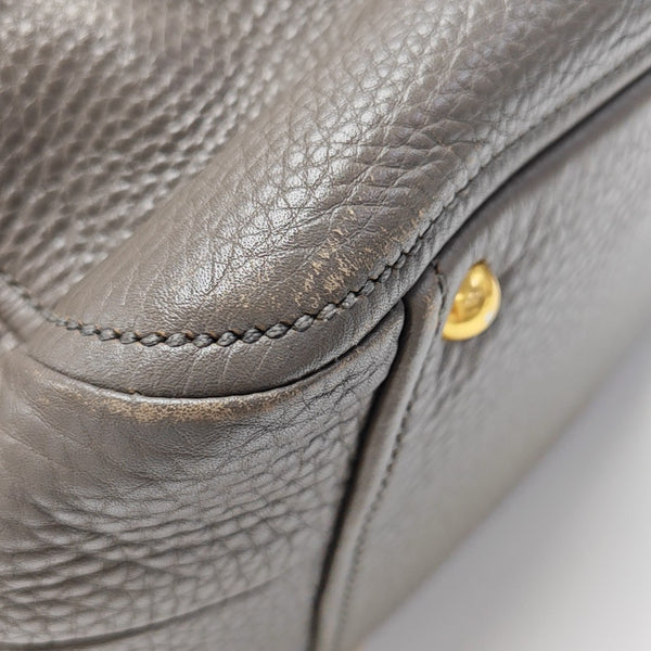 Calfskin Shoulder Bag Gray