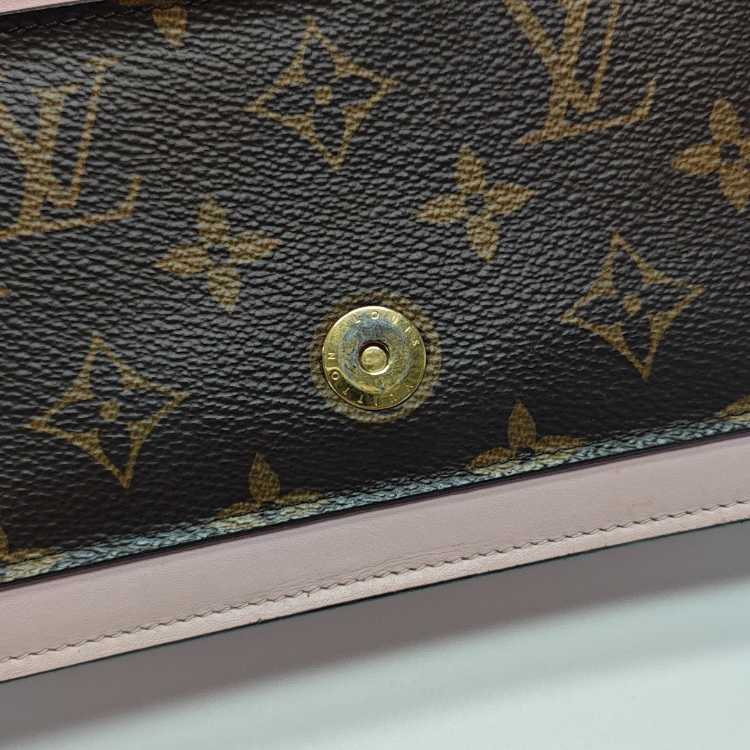 FLORE Monogram Coated Canvas Brown