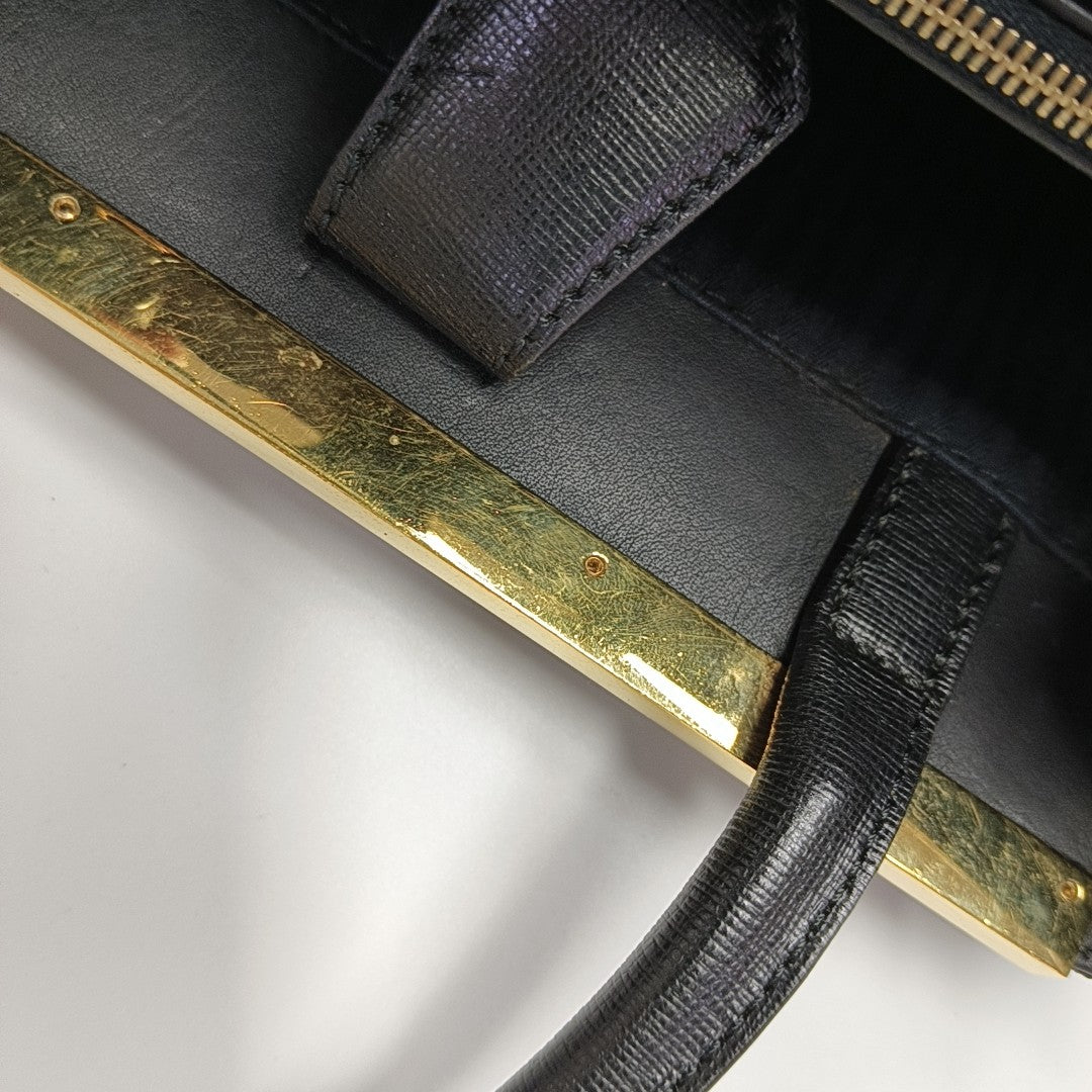 2 Jours Small Calfskin Black