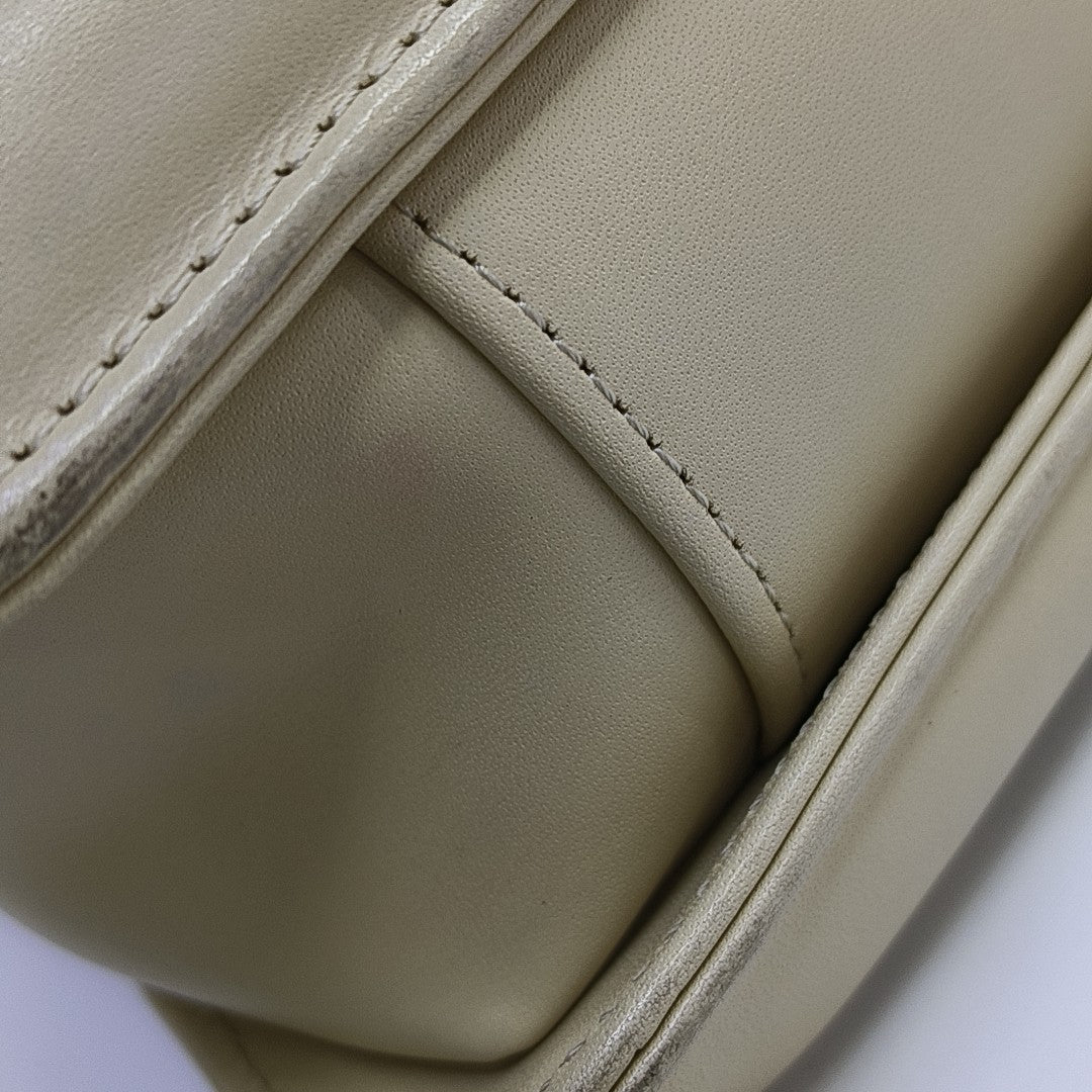Calfskin Top Handle Bag Beige