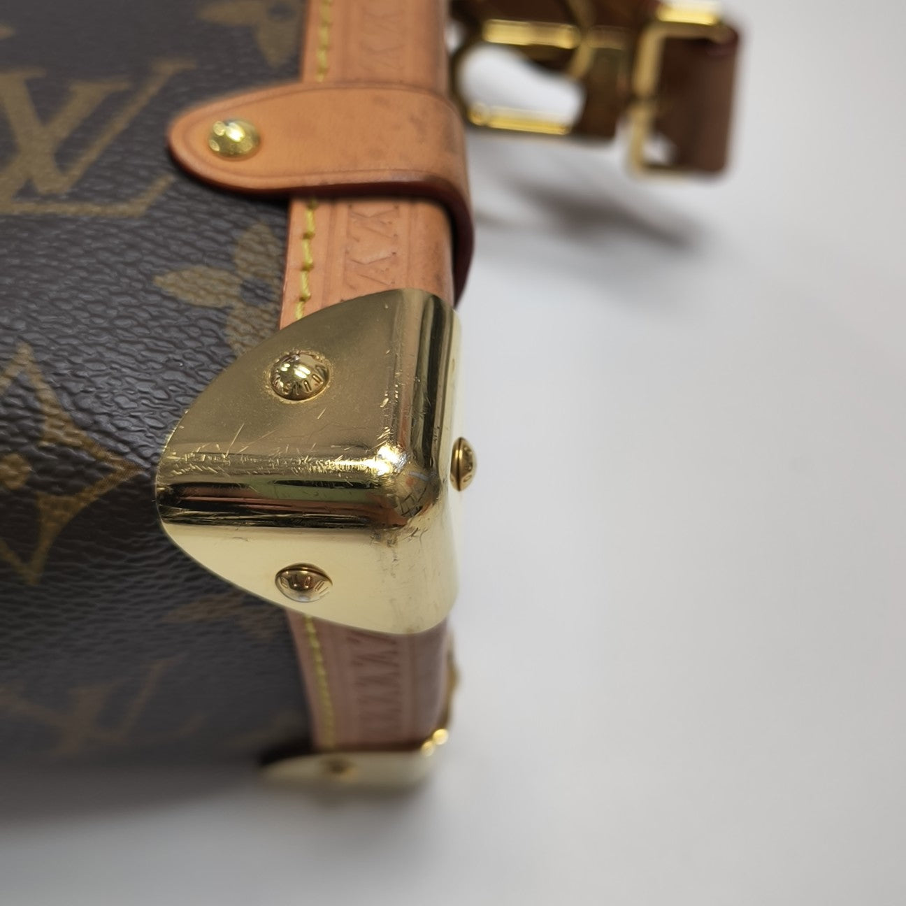 SIDE TRUNK MM Monogram Coated Canvas Brown
