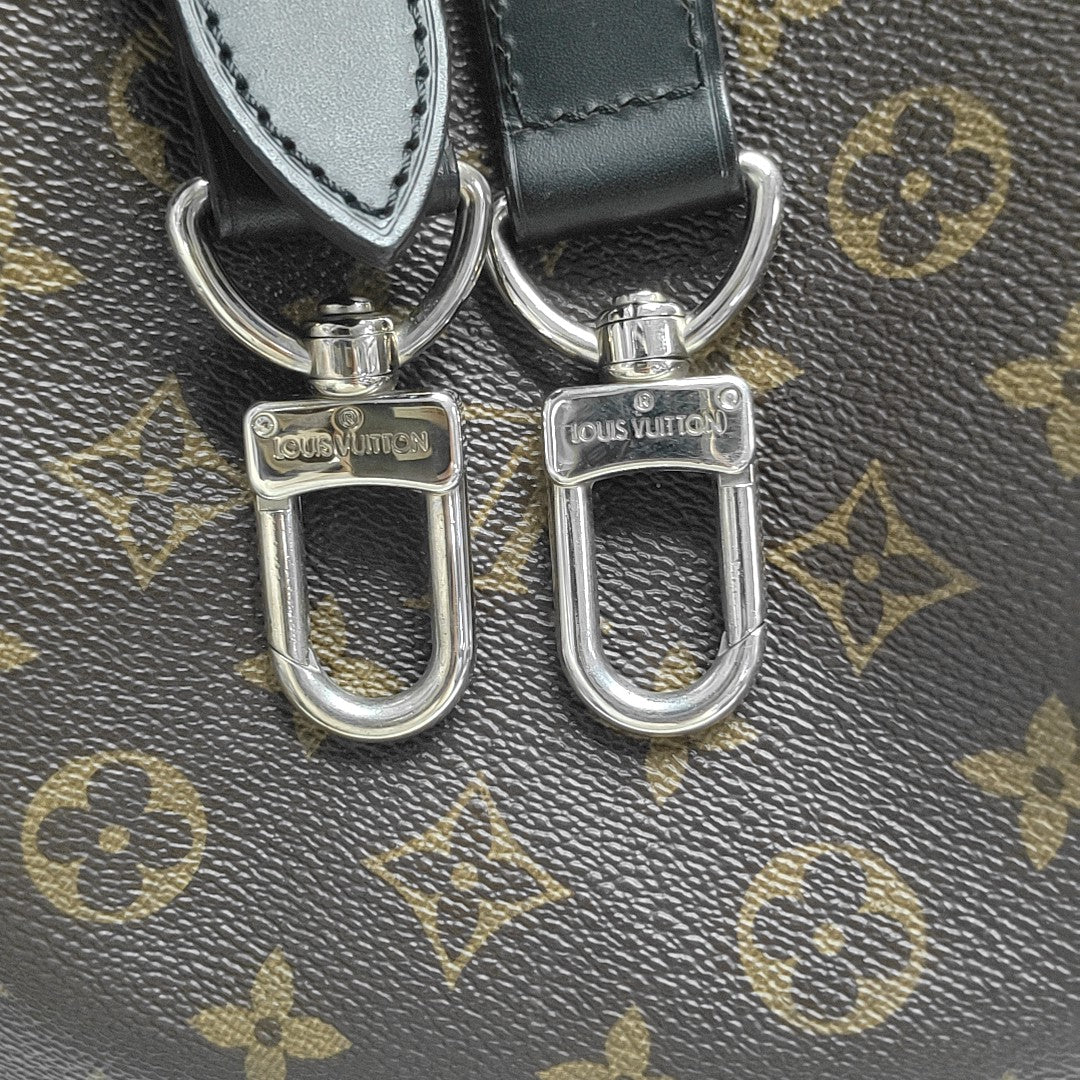 KEEPALL 55 Monogram Coated Canvas Brown