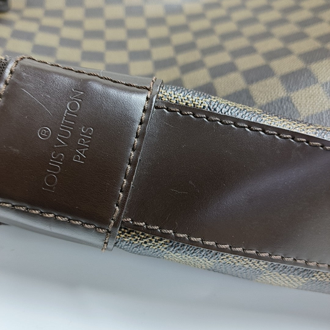 BASTILLE Damier Ebene Coated Canvas Brown
