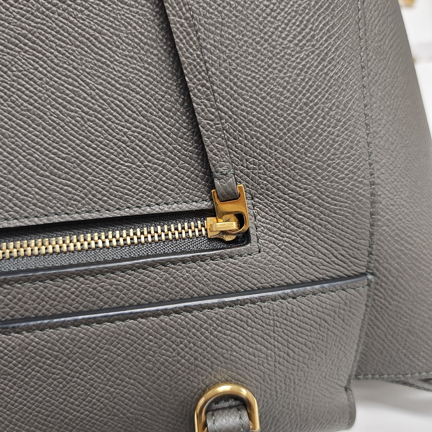 BELT Mini Calfskin Gray