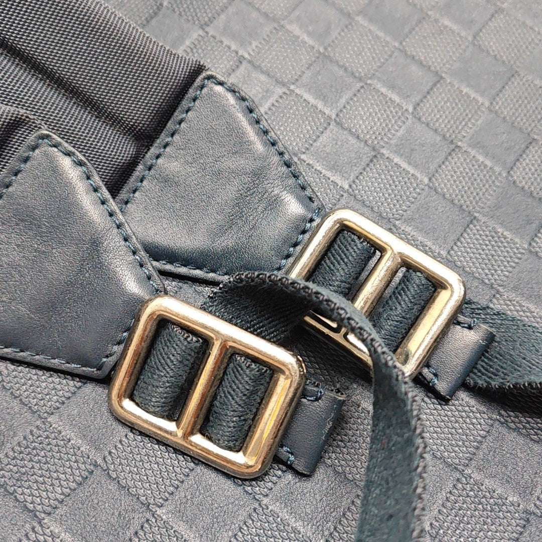Damier Calfskin Backpack Blue