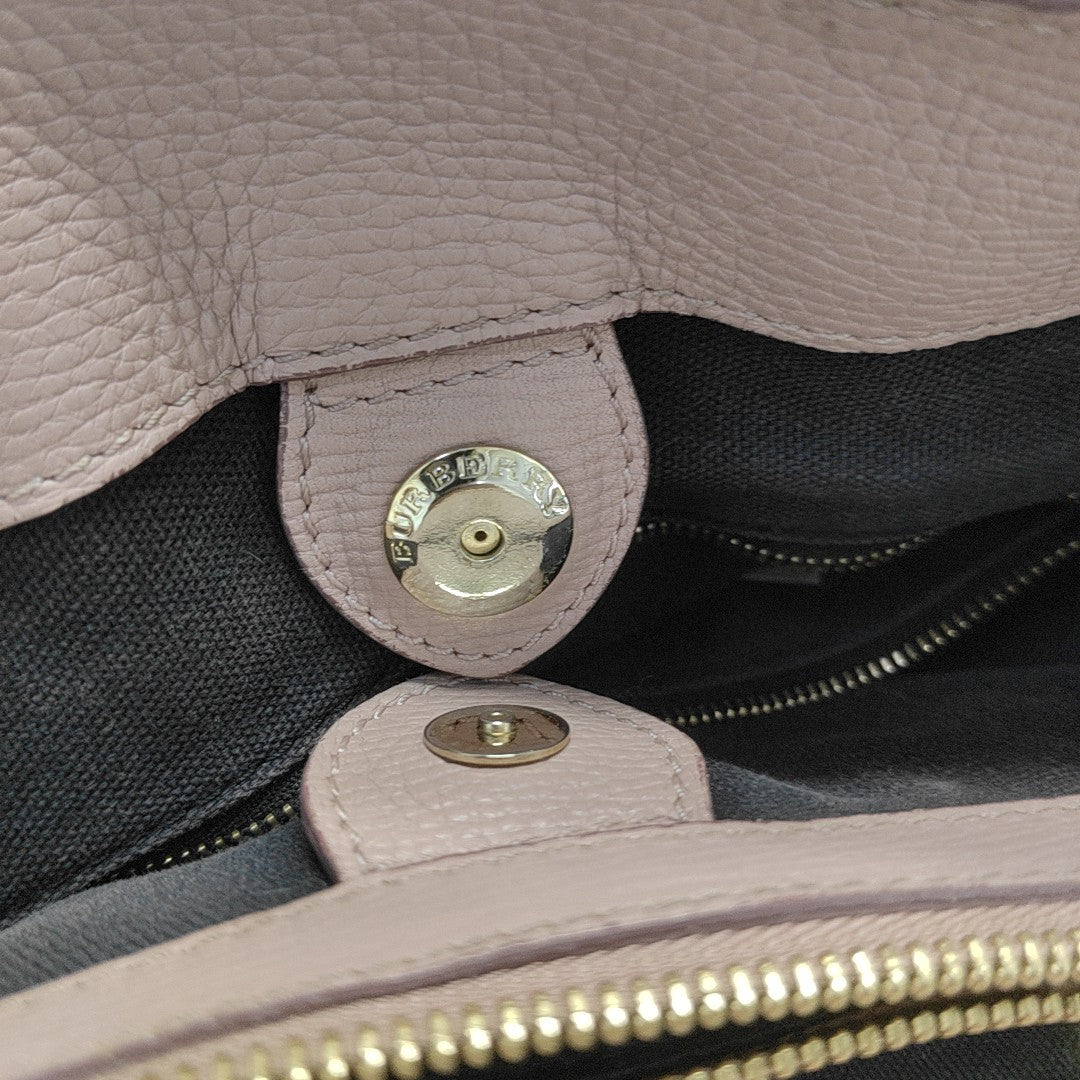 The Banner Medium Calfskin Pink