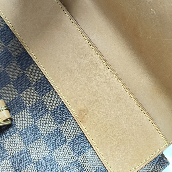 SOHO Damier Ebene Coated Canvas Brown